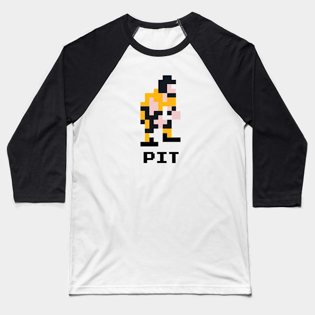 8-Bit Linebacker - Pittsburgh Baseball T-Shirt by The Pixel League